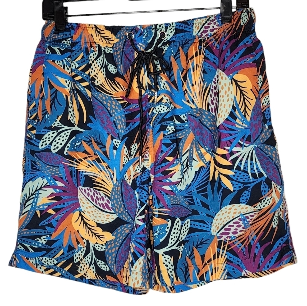 Cove tropical swim trunks. M.